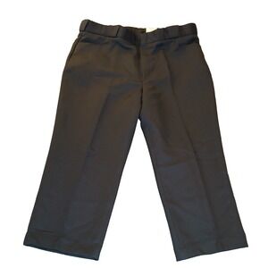 Flying Cross Dress Pants Mens 46x26Navy Blue Uniform Work Poly Blend Flat Front